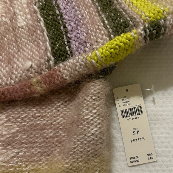 NWT💕 Anthropologie Pilcro Boat-Neck Cropped Sweater - Small Petite - Picture 4 of 6